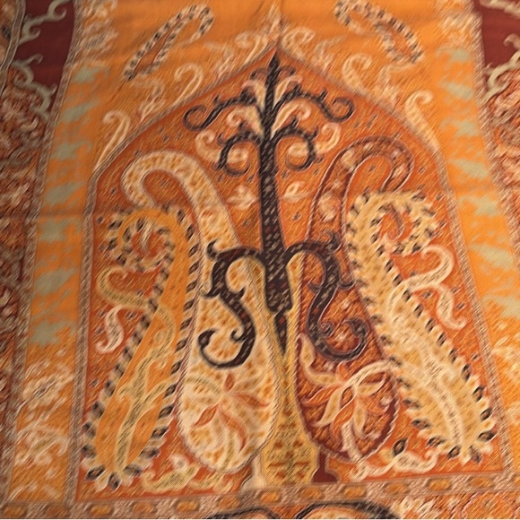 EUC Vintage Authentic ETRO Paisley Patterned Silk And Wool Scarf W/Authentic Box - Picture 2 of 4